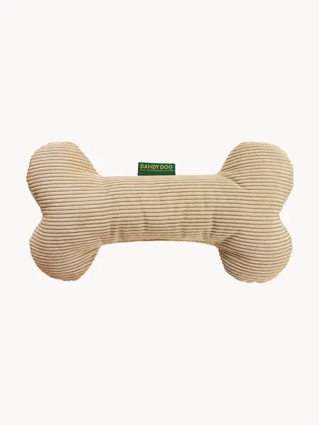 Cord-Hundespielzeug Relax in Knochen-Form, verschiedene Grössen, Bezug: Cord (100 % Polyester) De, Beige, B 25 x H 14 cm