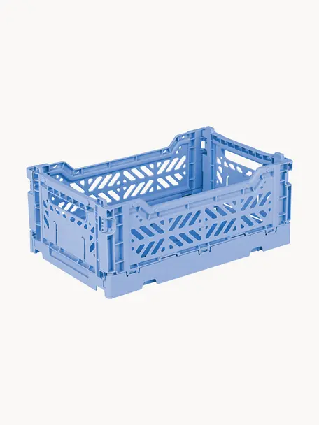Klappbare Aufbewahrungsbox Mini, B 27 cm, Kunststoff, Blau, B 27 x T 17 cm