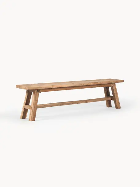 Panca in legno di teak Lawas, Legno di teak riciclato, finitura naturale

Questo prodotto è realizzato con legno di provenienza sostenibile e certificato FSC®, Legno di teak, Larg. 180 x Alt. 45 cm