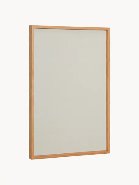 Prikbord Collage met eikenhouten frame, Frame: naturel Dit product is ge, Eikenhout, lichtbeige, B 70 x H 50 cm