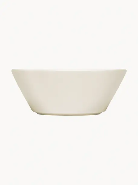 Cuenco de porcelana Teema, Porcelana vitro, Blanco Off White, Ø 15 x Al 6 cm