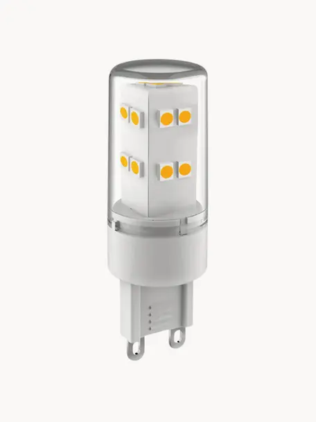 G9 Leuchtmittel,  neutrales Weiß, 6 Stück, Leuchtmittelschirm: Glas, Leuchtmittelfassung: Aluminium, Transparent, Ø 2 x H 6 cm