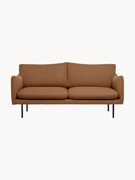 Sofa Moby (2-Sitzer), Bezug: Polyester Der hochwertige, Gestell: Massives Kiefernholz, FSC, Webstoff Braun, B 170 x T 95 cm