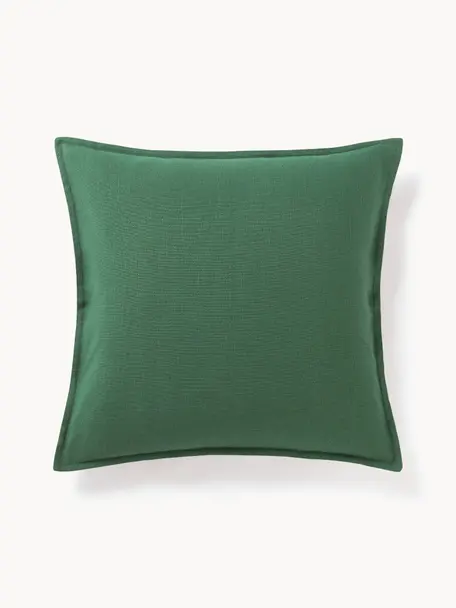 Tkaný povlak na polštář v etno styl Tuca, 100 % bavlna, Tmavě zelená, Š 50 cm, D 50 cm