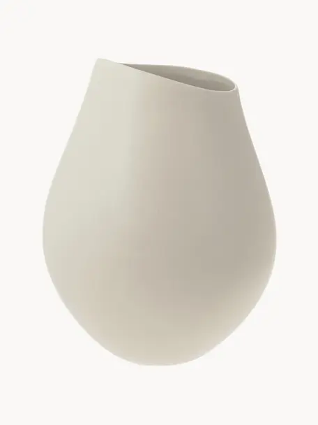 Ručne vyrobená váza z kameniny Opium, Kamenina, Svetlobéžová, Ø 26 x V 39 cm