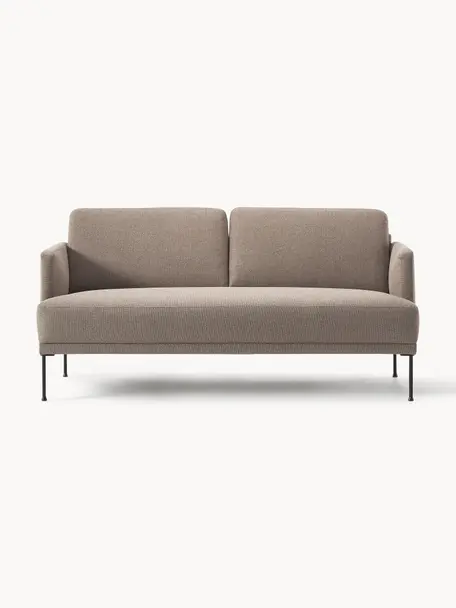 Sofa Fluente (2-Sitzer), Bezug: 100% Polyester Der hochwe, Gestell: Massives Kiefernholz, FSC, Webstoff Taupe, B 166 x T 85 cm