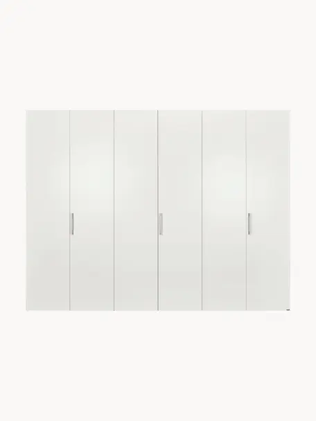 Draaideurkast Madison 6 deuren, inclusief montageservice, Frame: panelen op houtbasis, gel, Wit, zonder spiegeldeur, B 302 x H 230 cm
