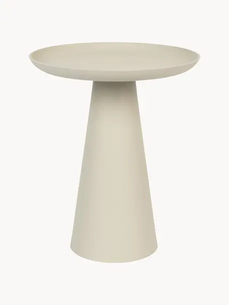 XS Metall-Beistelltisch Ringar, Aluminium, pulverbeschichtet, Beige, Ø 40 x H 46 cm