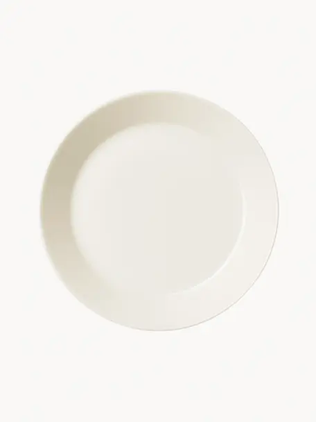 Assiette à dessert en porcelaine Teema, Vitro-porcelaine, Blanc cassé, Ø 18 cm