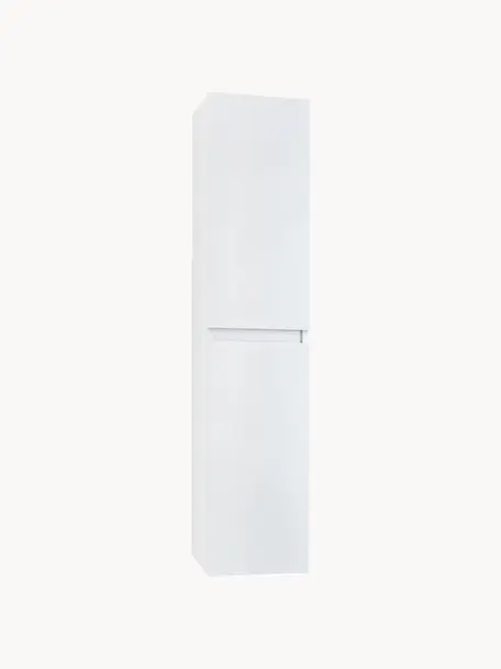 Mueble de baño alto Perth, 35 cm, Estantes: vidrio, Blanco, An 35 x Al 160 cm