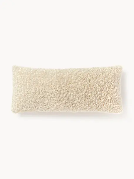 Plyšový povlak na polštář Dotty, Plyš (100 % polyester), Krémově bílá, Š 30 cm, D 70 cm