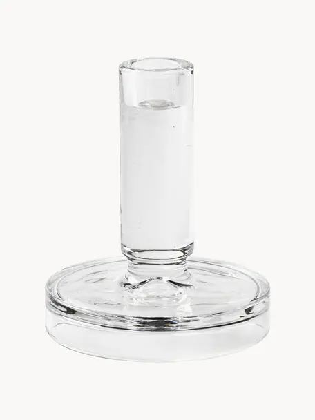 Kerzenhalter Petra aus Glas, verschiedene Größen, Glas, Transparent, Ø 12 x H 14 cm