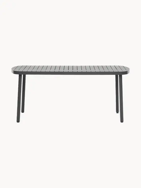 Metalen tuintafel Joncols, Gepoedercoat aluminium, Antraciet, B 180 x H 90 cm