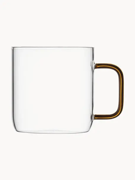 Set de tazas de café Torino, 4 uds., Vidrio, Transparente, multicolor, Ø 7 x Al 8 cm, 300 ml