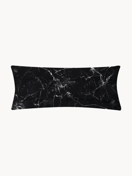 Funda de almohada Malin, Estampado mármol negro, An 45 x L 110 cm