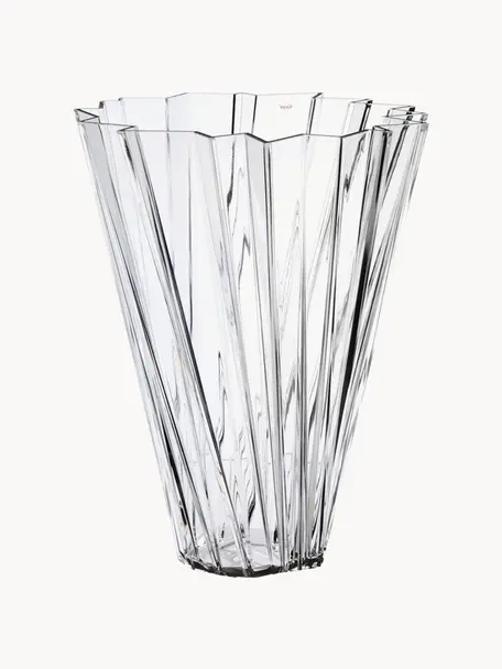 Grote vaas Shanghai, H 44 cm, Acrylglas, Transparant, Ø 35 x H 44 cm