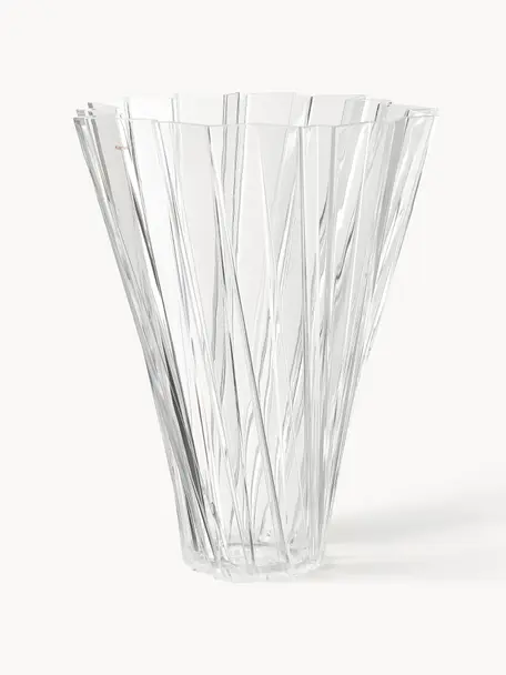 Grosse Vase Shanghai, H 44 cm, Acrylglas, Transparent, Ø 35 x H 44 cm