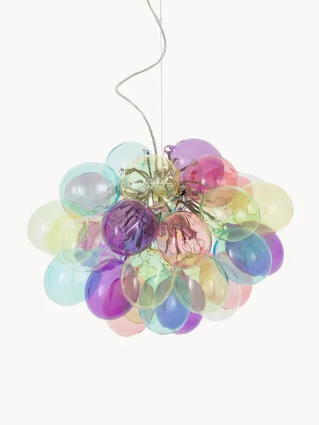 Suspension design bulles en verre multicolores Gross, Multicolore, Ø 50 x haut. 45 cm