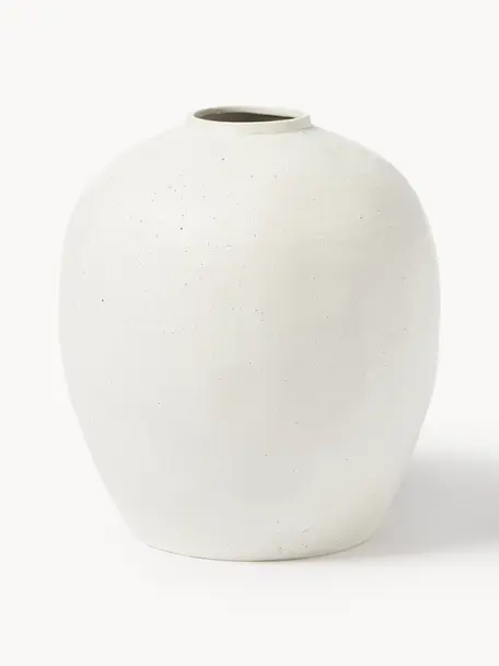 Vaso da terra in gres Bruno, Gres, Bianco latte, Ø 40 x Alt. 44 cm