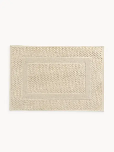 Koupelnová rohožka s voštinovým vzorem Katharina, Béžová, Š 50 cm, D 70 cm