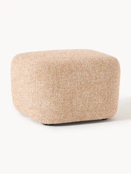 Sofa-Hocker Wolke aus Bouclé, Bezug: Bouclé (96 % Polyester, 4, Füße: Kunststoff Dieses Produkt, Bouclé Orange, B 64 x H 41 cm