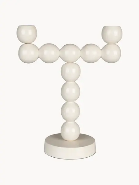 Candelabro de porcelana Bubble, Porcelana, Blanco Off White, An 20 x Al 25 cm