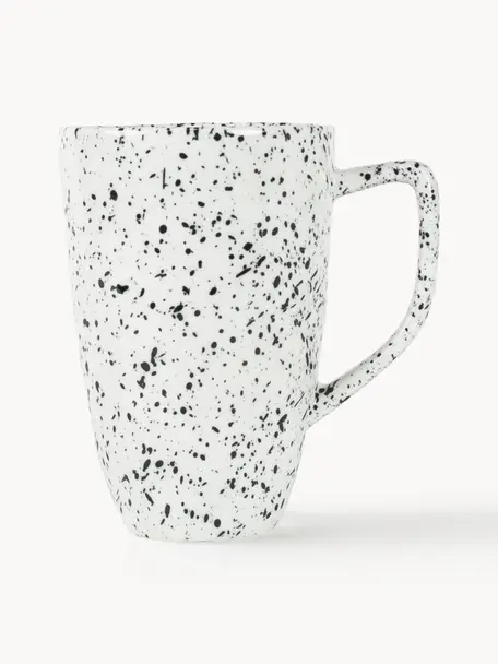 Tasses en porcelaine Poppi, 2 pièces, Porcelaine, Blanc, chiné, Ø 8 x haut. 11 cm, 270 ml