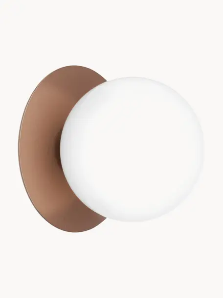 Exteriérové nástenné svietidlo Liila, Hnedá, biela, Ø 17 x V 17 cm
