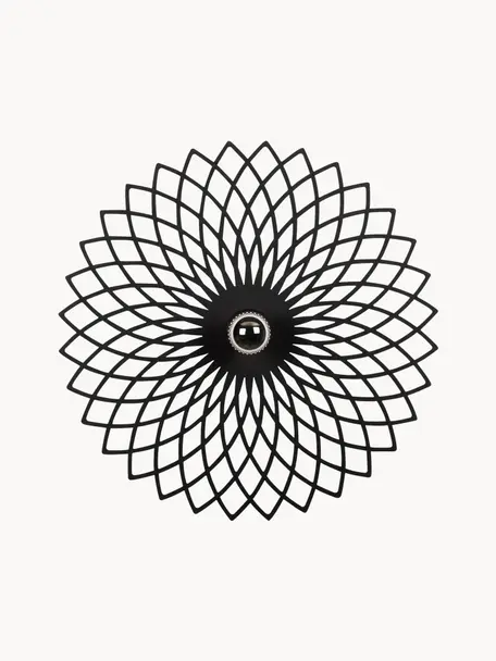 Veľké dizajnové nástenné/stropné svietidlo Fellini, Čierna, Ø 50 x H 12 cm