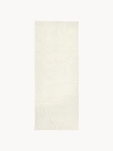 Passatoia in lana fatta a mano Aaron, Retro: 100% cotone Nel caso dei , Bianco crema, Larg. 80 x Lung. 300 cm
