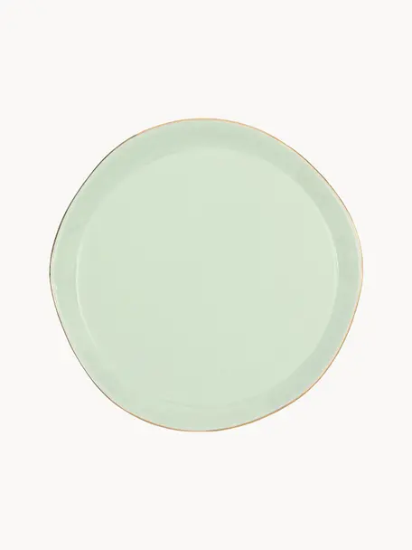 Plato postre Good Morning, Gres, Verde menta, Ø 17 cm