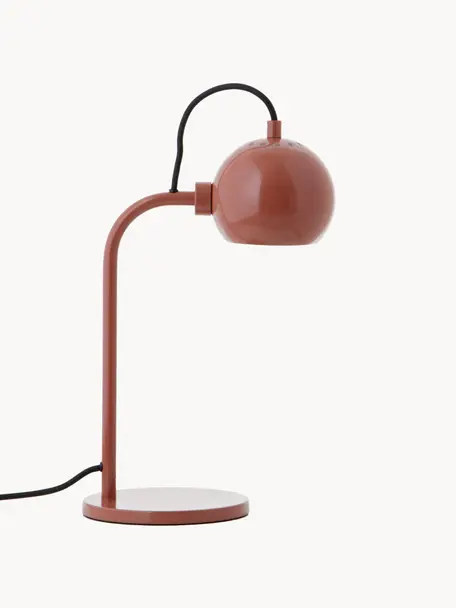 Designová stolní lampa Ball, Červenohnědá, Š 24 cm, V 37 cm