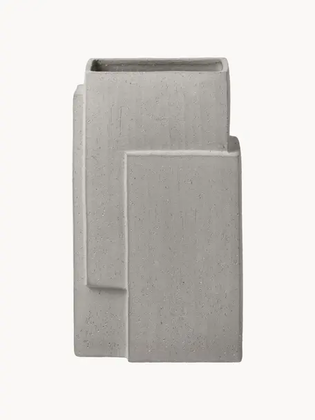 Wazon Monolith, Kamionka, Szary, S 19 x W 35 cm