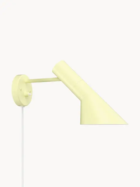 Wandlamp AJ met stekker, Lamp: gecoat staal, Lichtgeel, Ø 32 x H 18 cm