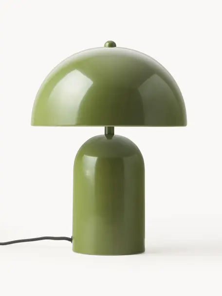 Lampada da tavolo retrò Walter, Verde lucido, Ø 25 x Alt. 34 cm