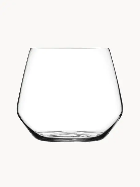 Bicchieri in cristallo Aria 6 pz, Cristallo, Trasparente, Ø 11 x Alt. 9 cm, 550 ml