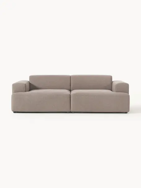 Sofa Melva (3-Sitzer), Bezug: 100% Polyester Der hochwe, Gestell: Massives Kiefernholz, Spa, Webstoff Taupe, B 238 x T 101 cm