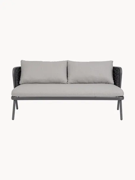 Gartensofa Harlow (2-Sitzer), Gestell: Aluminium, pulverbeschich, Webstoff Hellgrau, Anthrazit, B 165 x T 77 cm