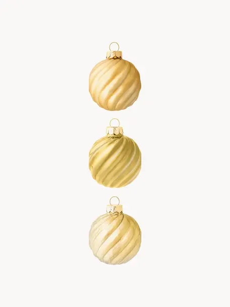 Weihnachtskugeln Gabriela, 3er-Set, Glas, Weinrot, Ø 6 x H 6 cm