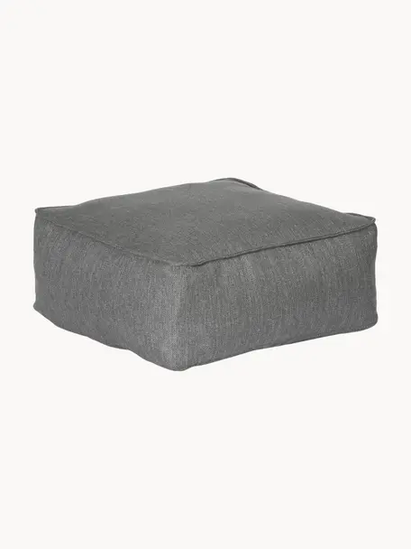 Pouf da esterno Grow, Rivestimento: 100% poliestere, resisten, Tessuto grigio scuro, Larg. 75 x Alt. 38 cm