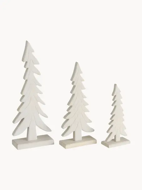 Deko-Bäume Veli aus Kiefernholz, 3er-Set, Kiefernholz, Helles Holz, Set mit verschiedenen Größen