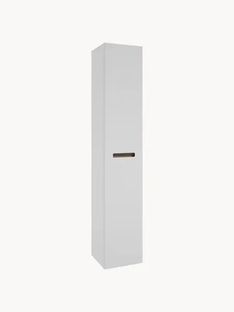 Vysoká koupelnová skříňka Senso, Š 35 cm, Dřevotřísková deska MDF, 4 skleněné police, Bílá, Š 35 cm, V 170 cm