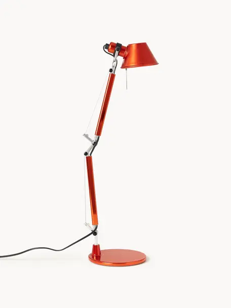 Nastavitelná lampa na psací stůl Tolomeo Micro, Oranžová, Š 45 cm, V 37-73 cm