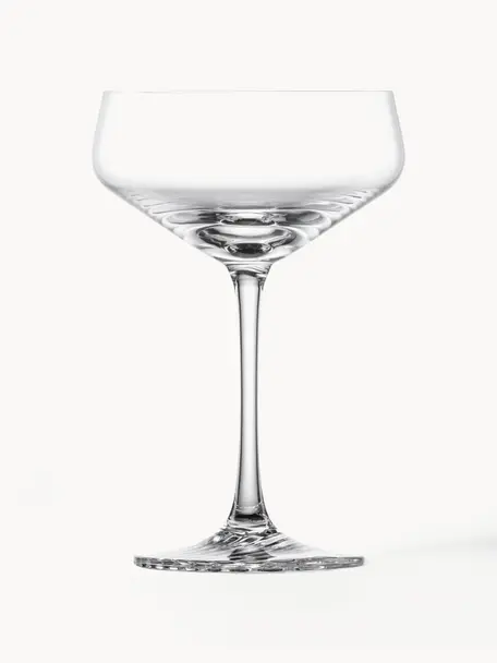 Coupes à champagne en cristal Echo, 4 pièces, Verre cristal Tritan

Apportez l'éclat du cristal à votre table ! Ce verre est d'une transparence exceptionnelle et d'un poids agréable, ce qui lui donne une sensation de qualité et un aspect élégant. De plus, les coupes fines rendent chaque pièce unique, en faisant un objet à la fois pratique et esthétique, Transparent, Ø 10 x haut. 15 cm, 270 ml