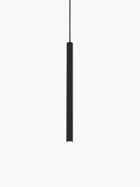 Handgemaakte hanglamp Monza, Lamp: gecoat metaal, Zwart, Ø 2 x H 40 cm