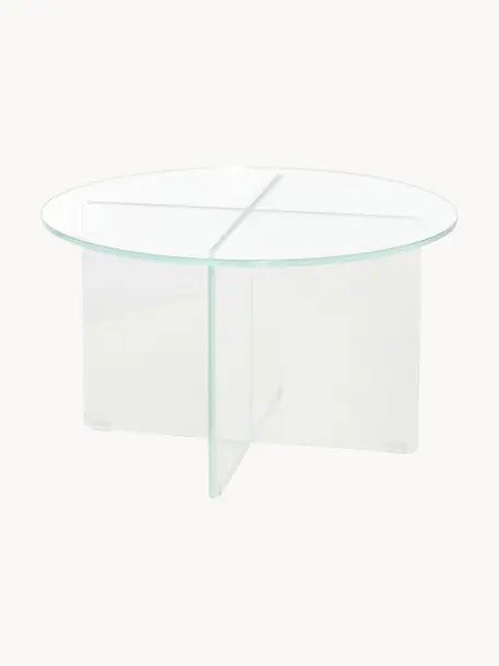 Okrúhly konferenčný stolík so sklenenou doskou Iris, Priehľadná, Ø 60 cm