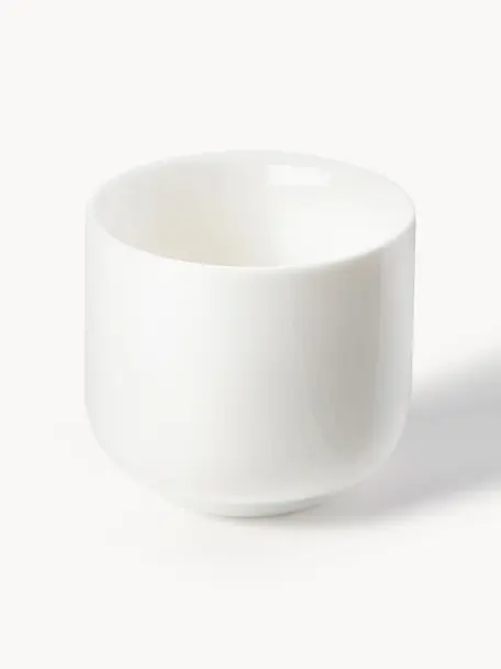 Porzellan Eierbecher Nessa, 4 Stück, Hochwertiges Hartporzellan, Off White, glänzend, Ø 5 x H 5 cm