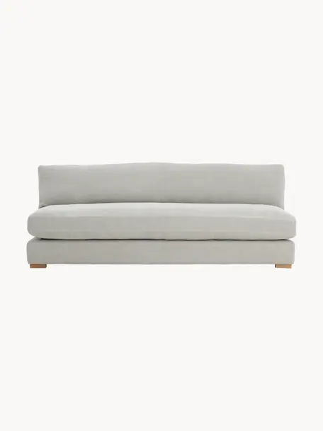 Bank Vide (3-zits), Bekleding: 100 % linnen, Poten: grenenhout, Linnen lichtgrijs, B 200 x D 90 cm