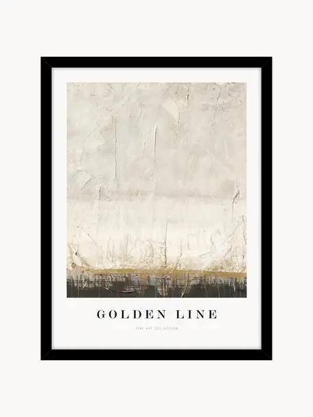 Digitálna tlač s rámom Golden Line, Biela, čierna, béžové tóny, Š 30 x V 40 cm