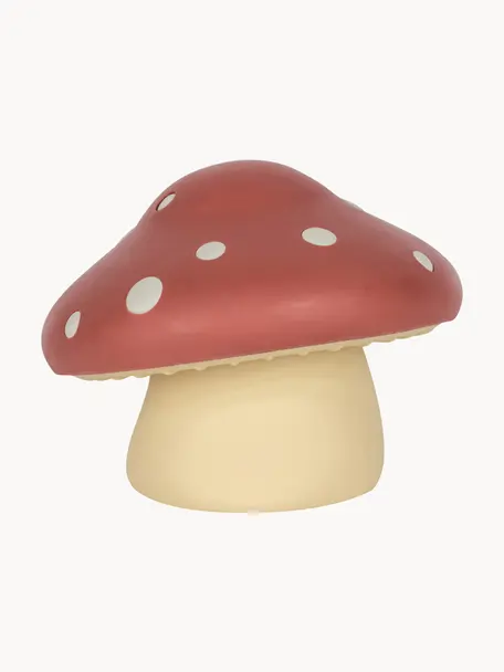 Mobiles LED-Nachtlicht Mushroom mit USB-Anschluss, Rot, Hellbeige, B 14 x H 14 cm